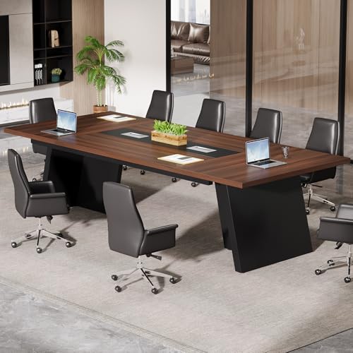 Tribesigns 8ft Conference Table, Large Meeting Table for 8-10 People, Business Seminar Furniture for Office Conference Room