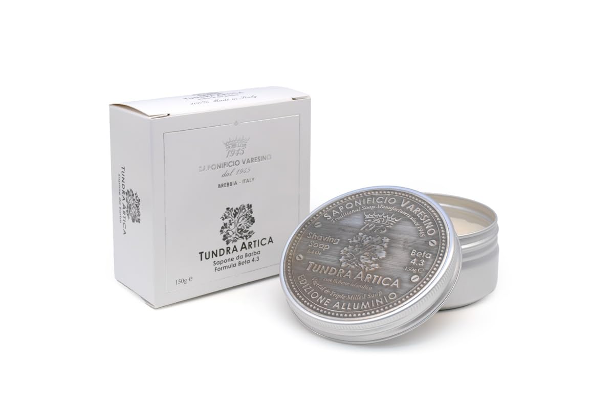 Jabón de Afeitar Tundra Ártica 4.3 metal Saponificio Varesin