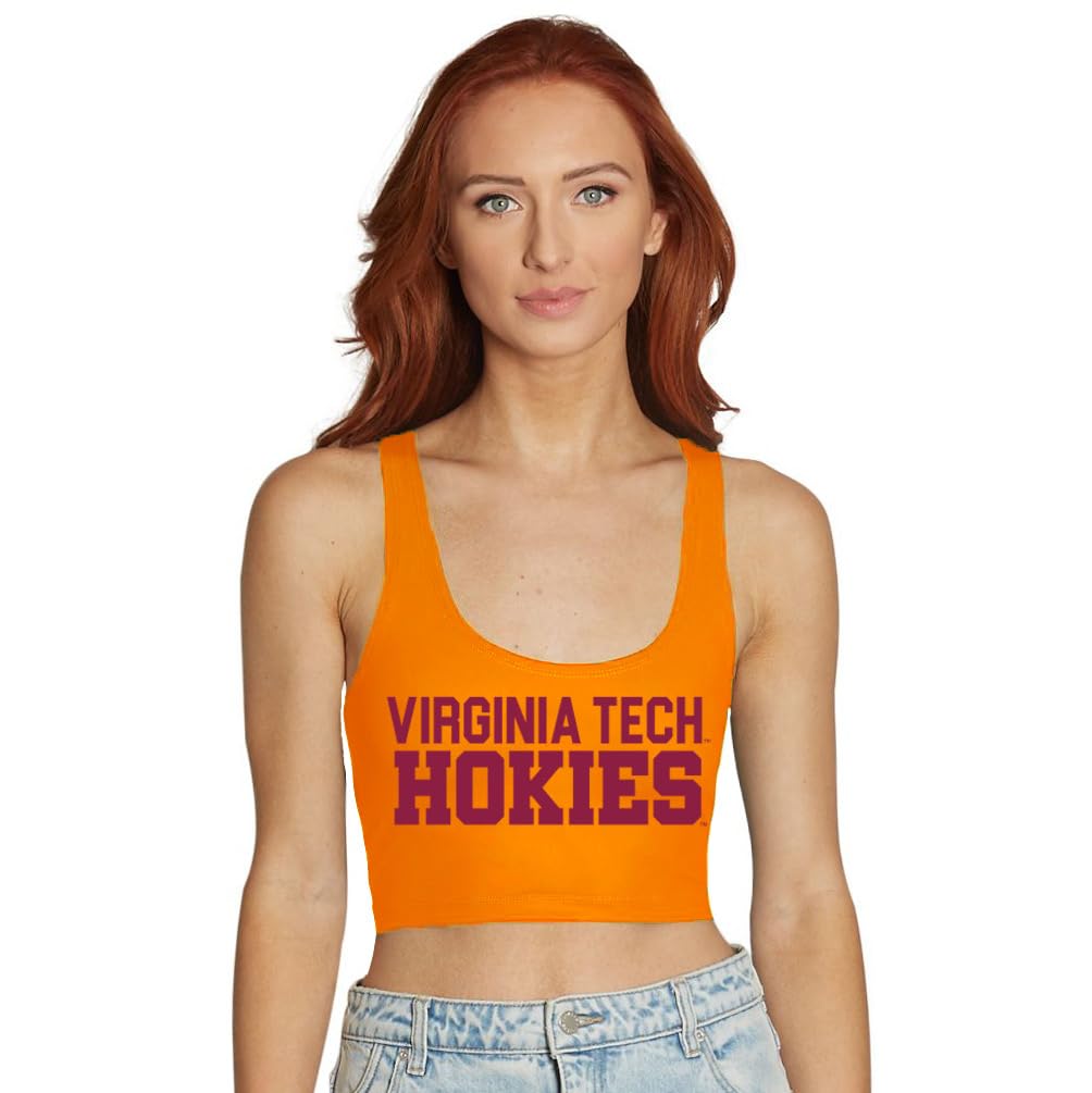 Lojobands Women's College Gameday Outfit Tank Top Tailgate Crop Top One Size Fits Most
