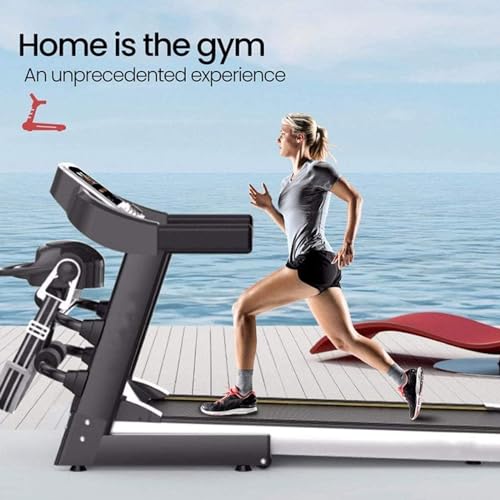 Image of Folding Treadmills Treadmills, Folding Electric Treadmill Multifunctional Home Gym Mute Shock Absorption Professional Treadmill WiFi