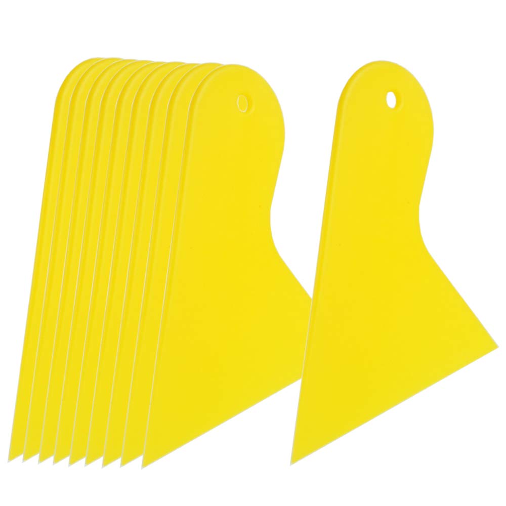 10Piece Plastic Scraper for Remove Decals Stickers, Plastic Spreader for Applying Fillers, Putties, Glazes, Caulks and Paint