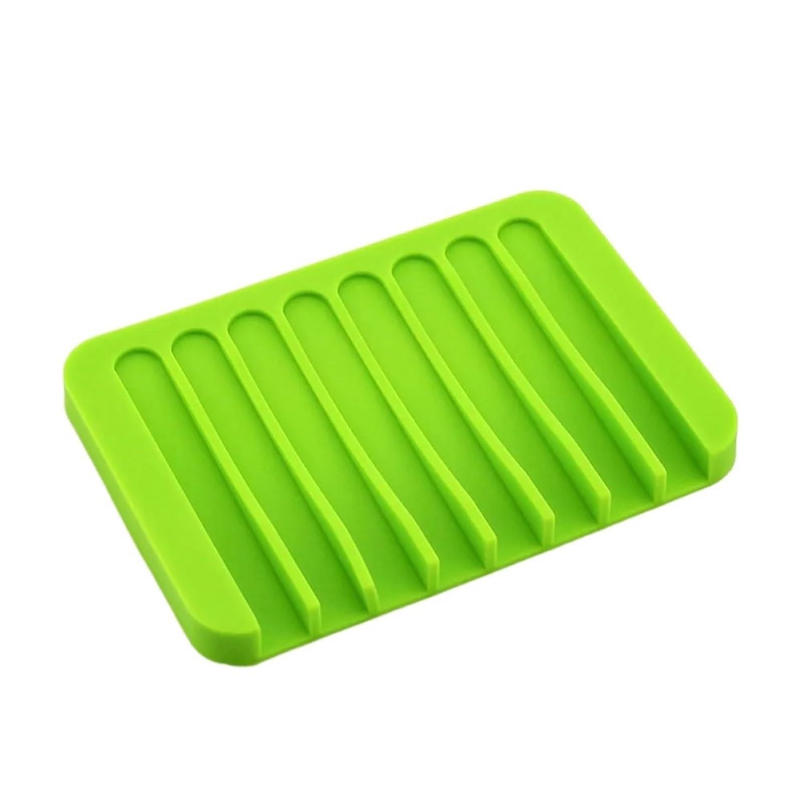 Jabonera Antideslizante, 3 uds Caja de jabón Silicona Soporte Drenaje encimera baño Cocina Antideslizante. Multicolor(Green)