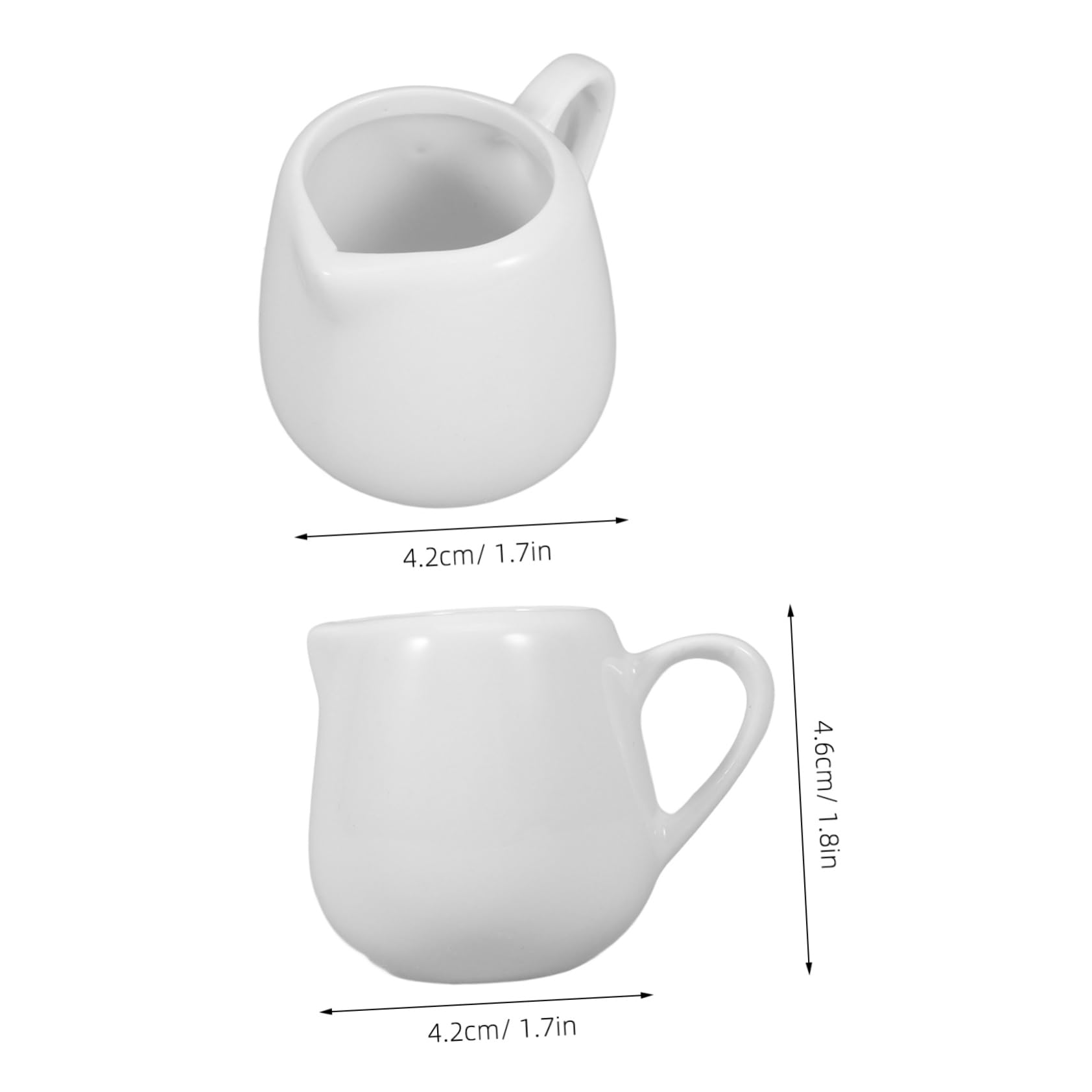 AUTSUPPL 4 Pcs Sauce Spoon Gravy and Sauce Jugs Latte Art Pitcher Coffee Creamer Latte Art Jug Cow Shaped Creamer Pitcher Small Milk Jugs Milk Dispenser Gravy Sauce Boat Cups Ceramics White