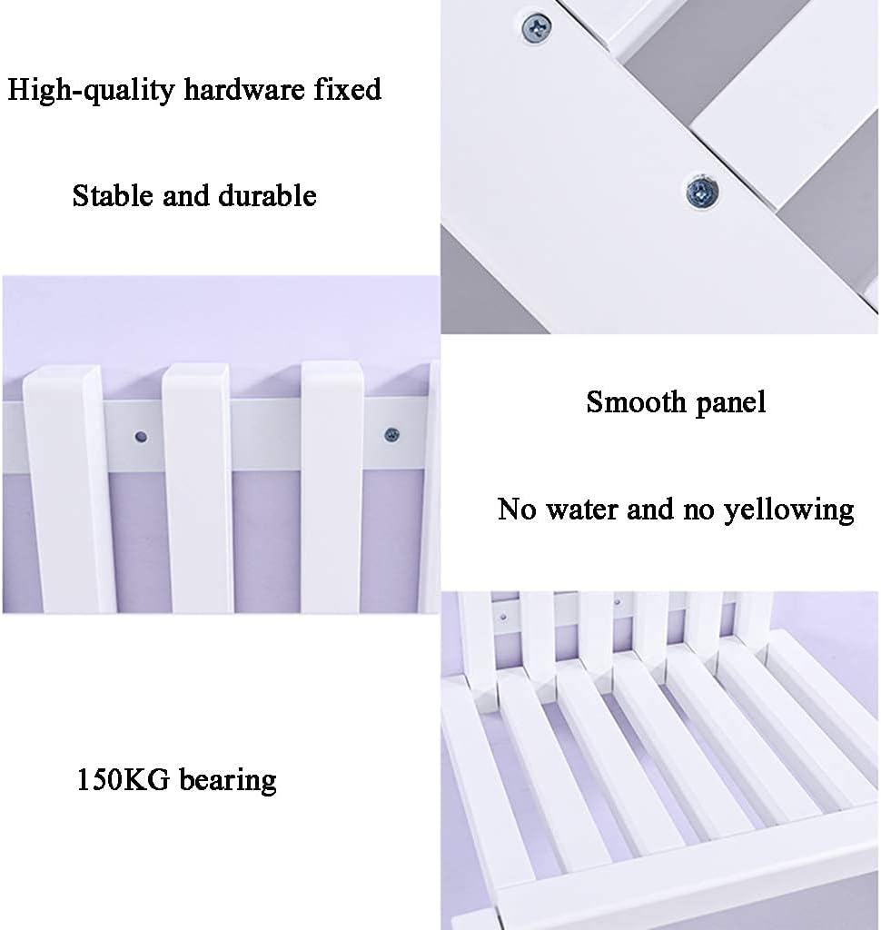 Folding Chair Wall-Mounted Invisible Shoe-Changing Stool B Wood Space Saving Maximum Load-Bearing 150KG Suitable for Various Occasions