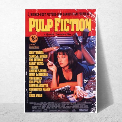 Image of Good Hope - Pulp Fiction Poster - 12x18 Inch Classic Movie Wall Art | Vintage Quentin Tarantino Film Poster | Uma Thurman Iconic Scene | Matte Finish Print