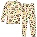 ODAWA Cute Brown Owls Clothes Fall 3T Baby Boy Girl Cotton Clothes Clothing Set