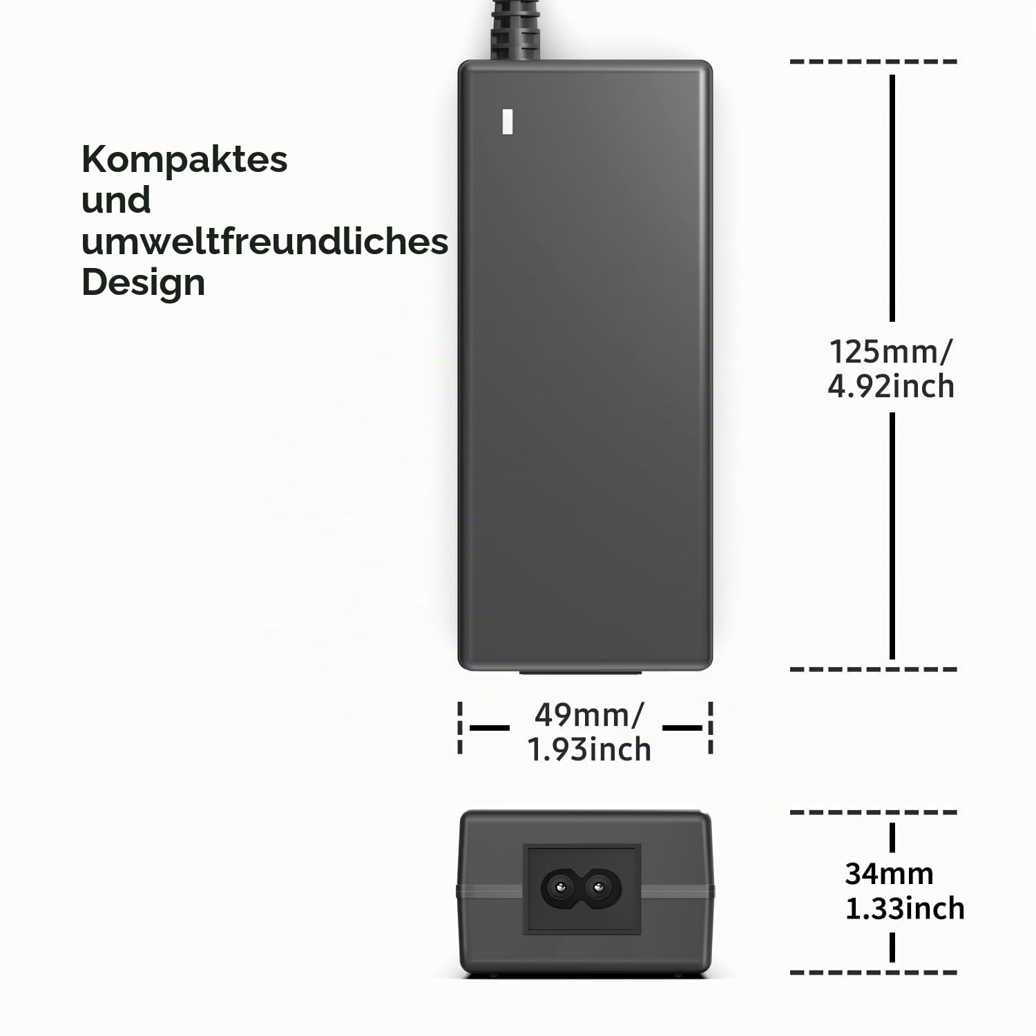 KFD 42V 2A Akku Ladegerät E-Bike Charger 36V Netzteil Ladekabel für Telefunken F820 M920 C750 RC820 RC840 model XVE083-4200200 Battery SANS SSLC084V42 Trekstor XVE4200200 MDA DZL(M) 3710A0 PSE50311 EU