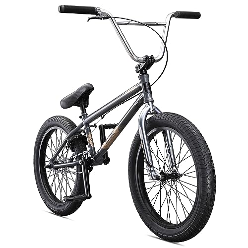 Mongoose Legion L60 Kids Freestyle BMX Bike, Intermediate Rider, Boys and Girls Bikes, 20-Inch Wheels, Hi-Ten Steel Frame, Micro Drive 25x9T BMX Gearing, Grey by Mongoose - Used condition - US$222.76