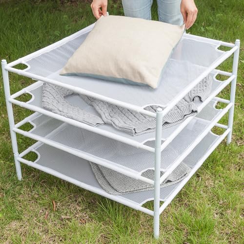 Storageideas Sweater Drying Rack, 4-Layer Stackable Flat Clothes Drying Rack thumb #7