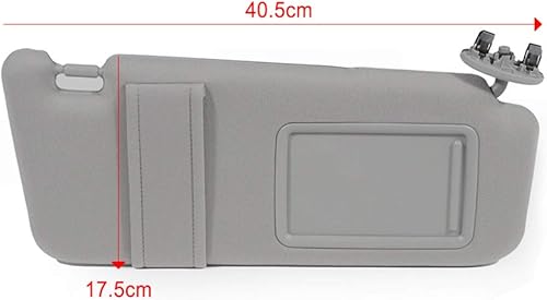 Miniatura 2 de AUTOMUTO Compatible con Toyota 2006-2011 para Camry gris derecho del lado del pasajero del lado del pasajero Asamblea del parabrisas del parasol