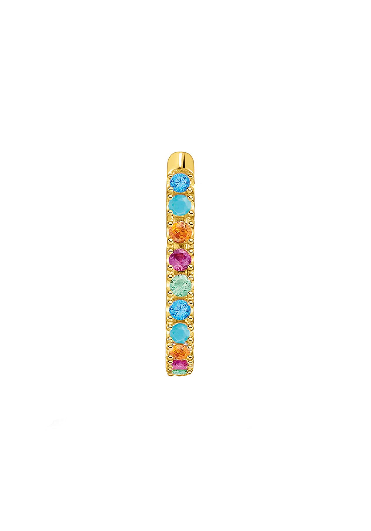 Thomas Sabo Orecchino da donna pietre colorate creole singole argento sterling 925 CR659-488-7