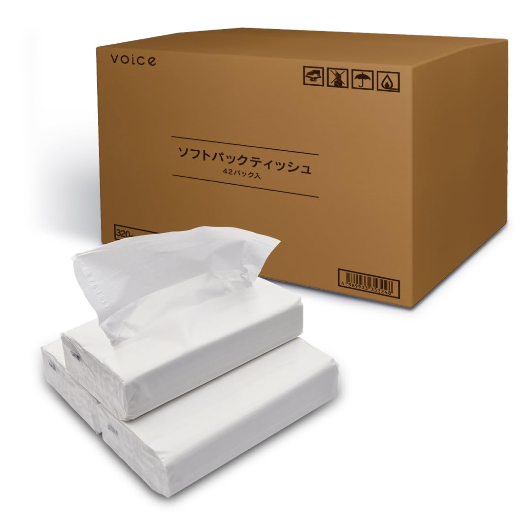 Amazon.co.jp: VOICE ソフトパックティッシュ 320枚(160組) x 42パック