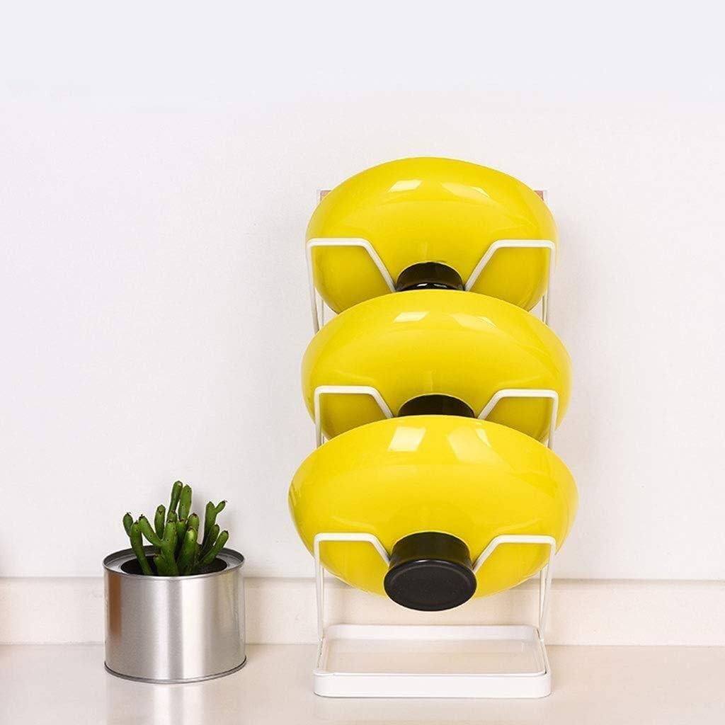 Kitchen Pot Rack Wall Hanging Type Punch-Free Hanging Pot Lid Shelf with Water Tray Storage Supplies Cutlery