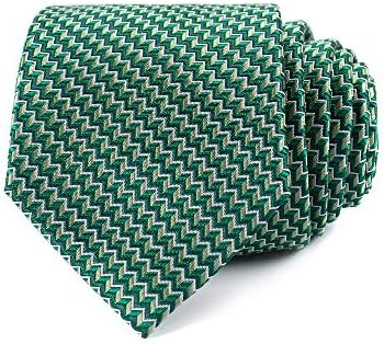 LUISDAN Stripe Tie Jacquard Woven Microfiber Formal Men's Neckties - Various Styles (Green)