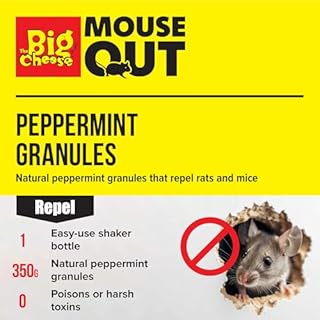 The Big Cheese Mouse Out Peppermint Granules – 350g Non-Toxic Rat & Mouse Deterrent | Poison-Free Rodent Repellent | Safe for Food Storage Areas