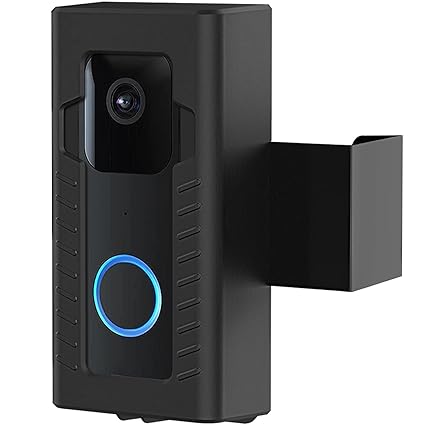 AISVAN Anti-Theft Blink Doorbell Door Mount,No-Drill Mounting Bracket for Blink Video Doorbell cover Holder Not Block Doorbell Sensor Easy to Install Blink Video Doorbell Accessories