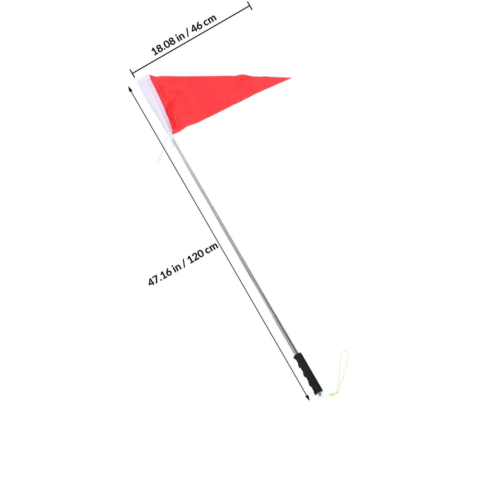 Inoomp Bandiera Guida Turistica Portatile Rosso Asta Telescopica Regolabile Bandierina a Mano Per Gite Scolastiche Escursioni Bambini E Eventi All'Aperto