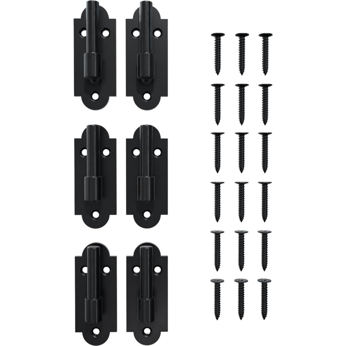 SteelTek Pintel on Plate with 1/2" Offset Shutter Kit, for Heights 36"-60" (Includes 3 Pairs of Pintels)