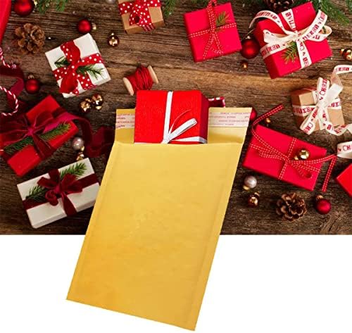 AYSUM 20Pcs A3 Padded Envelopes 300 x 400mm Large Kraft Bubble Mailers Self-Seal Postal Wrap Envelope for Mailing or Packaging (Gold)