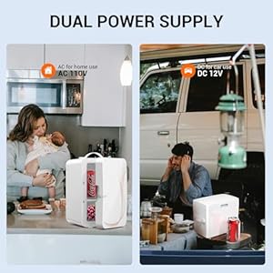 SUAVO Mini Fridge for Bedroom Skincare Fridge 6L/8 Cans Small Refrigerator Compact Refrigerator 110V AC/12V DC Portable Cooler and Warmer for Skin Care Cosmetic Beverages Drinks, Office Dorm and Car SUAVO Mini Fridge for Bedroom Skincare Fridge 6L8 Cans Small Refrigerator Compact Refrigerator 110V AC12V DC Portable Cooler and Warmer for Skin Care Cosmetic Beverages Drinks Office Dorm and Car