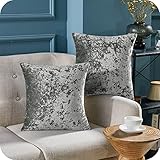 Decorativo - el terciopelo Melange es un tejido especial y de alta gama, que se usa ampliamente en muebles para el hogar. Nuestras fundas de cojín de terciopelo melange pueden crear la ahora popular atmósfera de la Edad Media y también se pueden utilizar en varios estilos de hogar. Especialmente indicado para decoraciones navideñas y de Halloween.