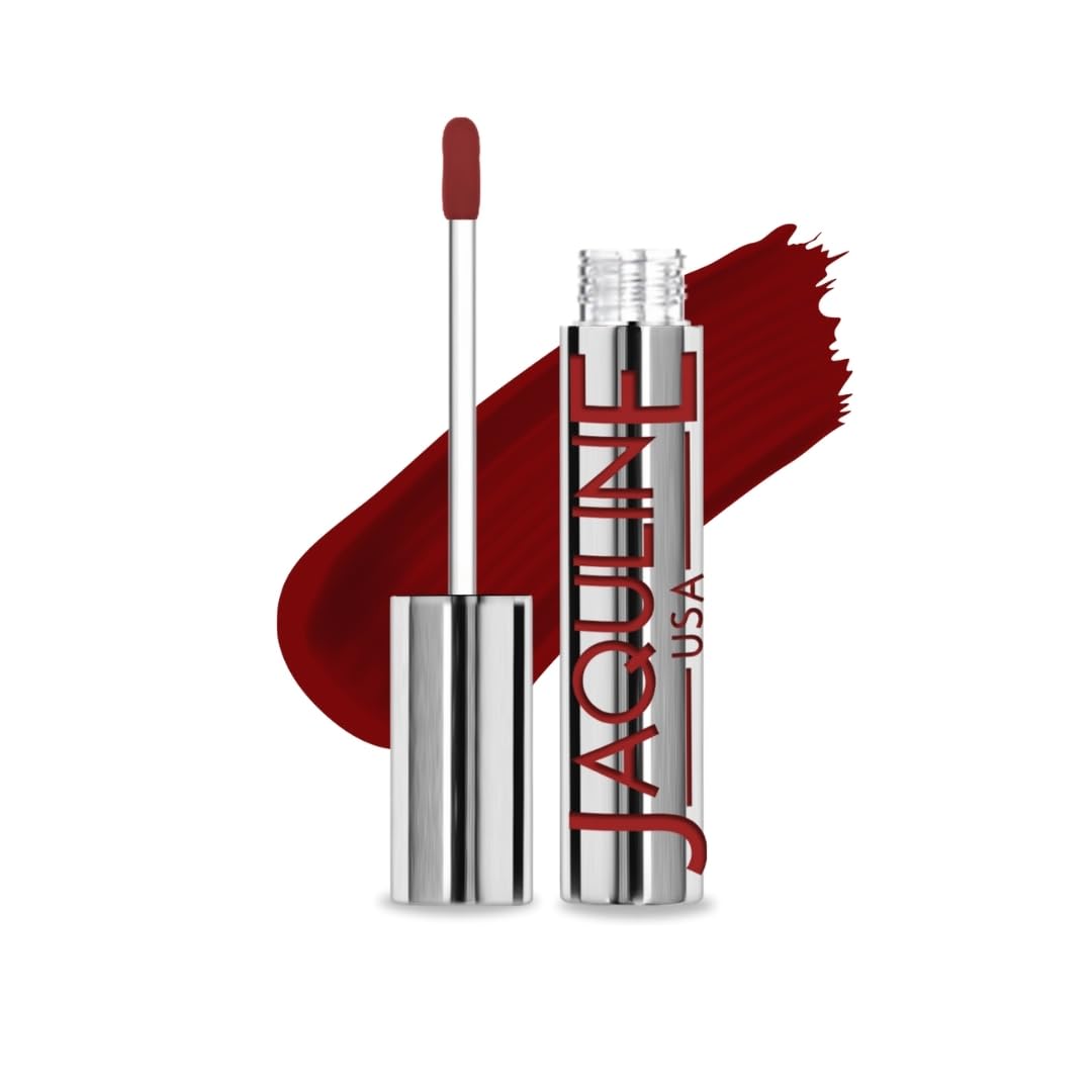 JAQULINE USA RIZZ Bold Liquid Lipstick | Glossy Matte Finish | Enriched with Vitamin E | Long Lasting Formula | Unique Texture | Smooth Application | Transfer Proof - Bold Rizz, 3.5ml