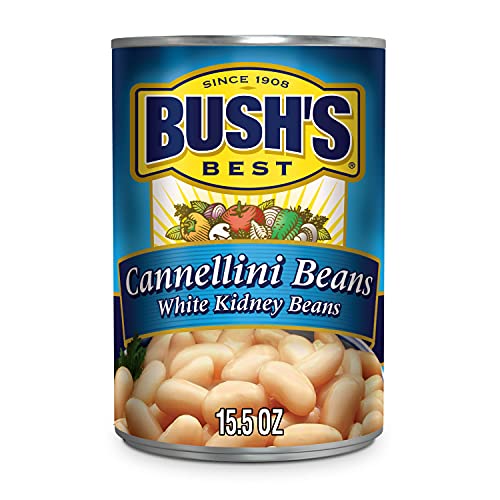 Image of BUSH'S BEST Canned Cannellini Beans, Source Of Plant Based Protein And Fiber, Low Fat, Gluten Free, 15.5 Oz (Pack of 6)
