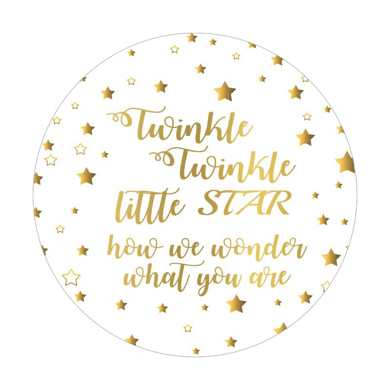 WeBenison Gold Glitter Baby Shower Banner - Twinkle Little Star Party Decorations For Boys Or Girls
