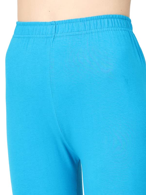 Robinbosky Premium Cotton Lycra Stretchable Blue Ankle Leggings (2XL, BLUEDANUBE) - Image 6 thumbnail