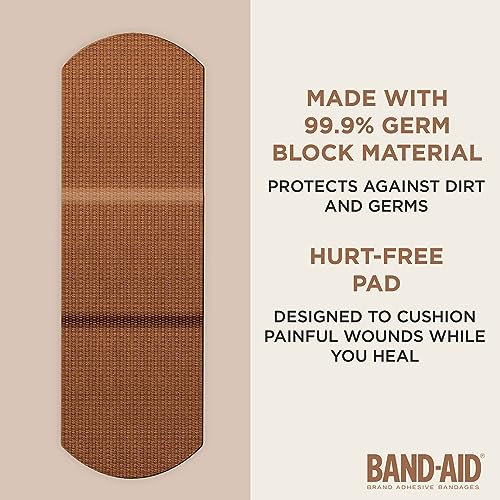 Band-Aid JO958500 Brand Ourtone Flexible Fabric Adhesive Bandages Flexible Protection Care Of Minor Cuts Scrapes Quiltaid Pad thumb #1