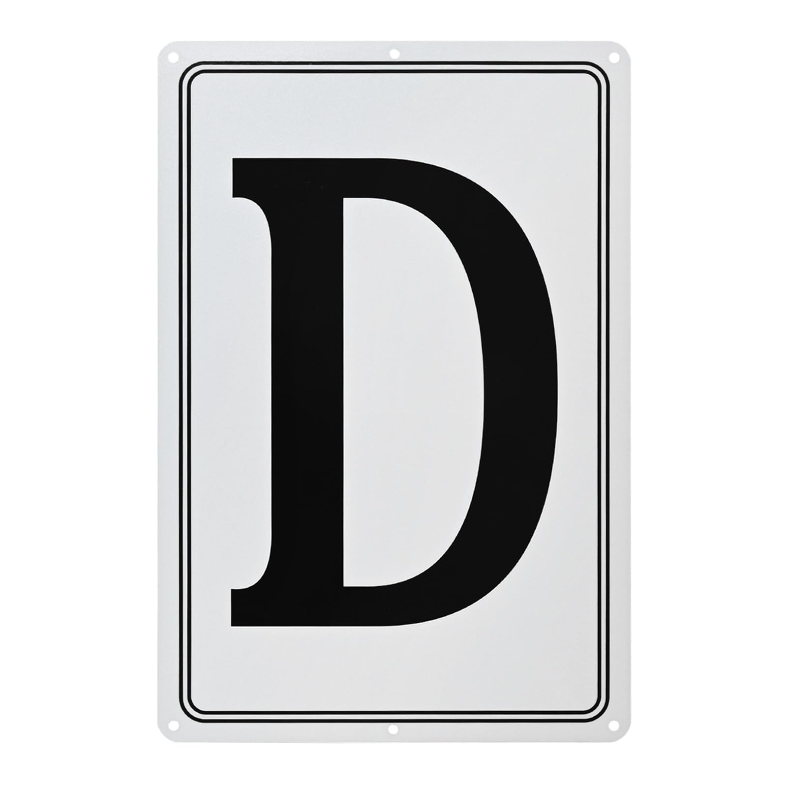 M METERXITY Aluminum Letter Sign D, 11.8 Inch House Numbers and Metal Letters, Parking Spot Letter Signs