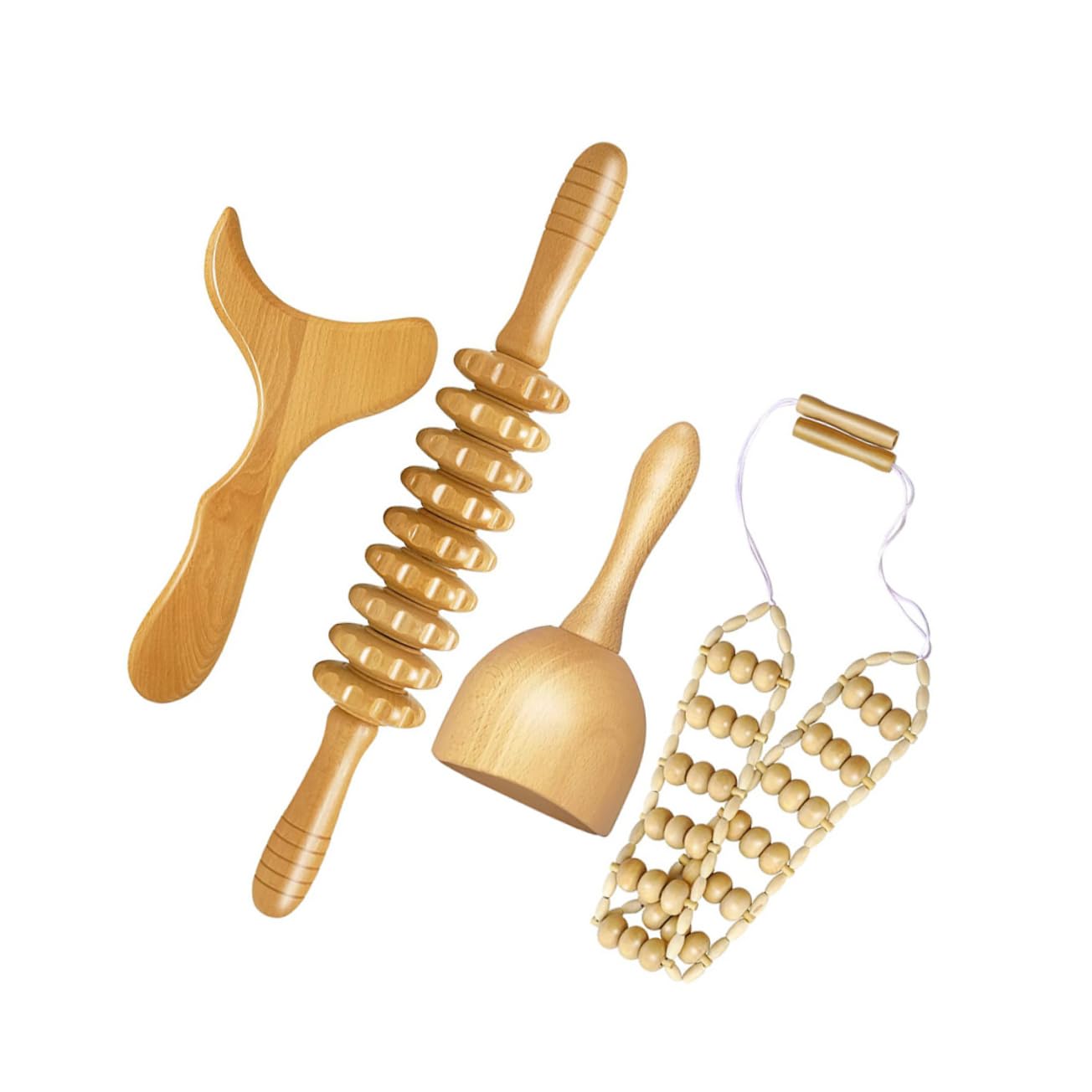 COLLBATH Kit De Maderoterapia Herramientas De Masaje Rodillo De Acupuntura Tazas De Masaje Corporal Para Hogar