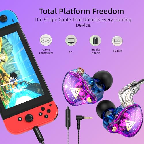Image of HJX QKZ AK6 Pro Wired IEM for Gaming Earbuds with MIC, in Ear Monitor Headphones, Deep Bass Sound, 1DD 10mm Dynamic Driver, IEM for Music Video Calling(Colors)
