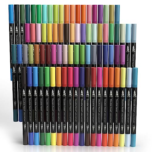Rotuladores Acrílicos De 72 Colores – Punta Doble, Secado Rápido, Para Pizarra, Manualidades, Papel Y Más