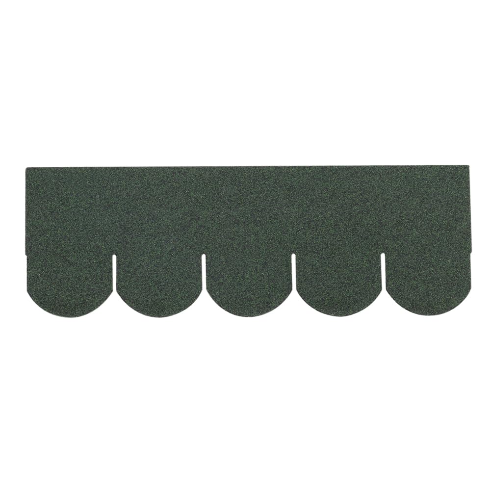 INMOZATA Asphalt Roof Shingles, 18 Pieces /2.61sqm Roof Shingles Self-Adhesive Roofing Felt Tiles for Shed Roofs, Weather Resistant Heavy Duty Roofing Tiles, Fish-scale Roof Tiles, Green — image 1