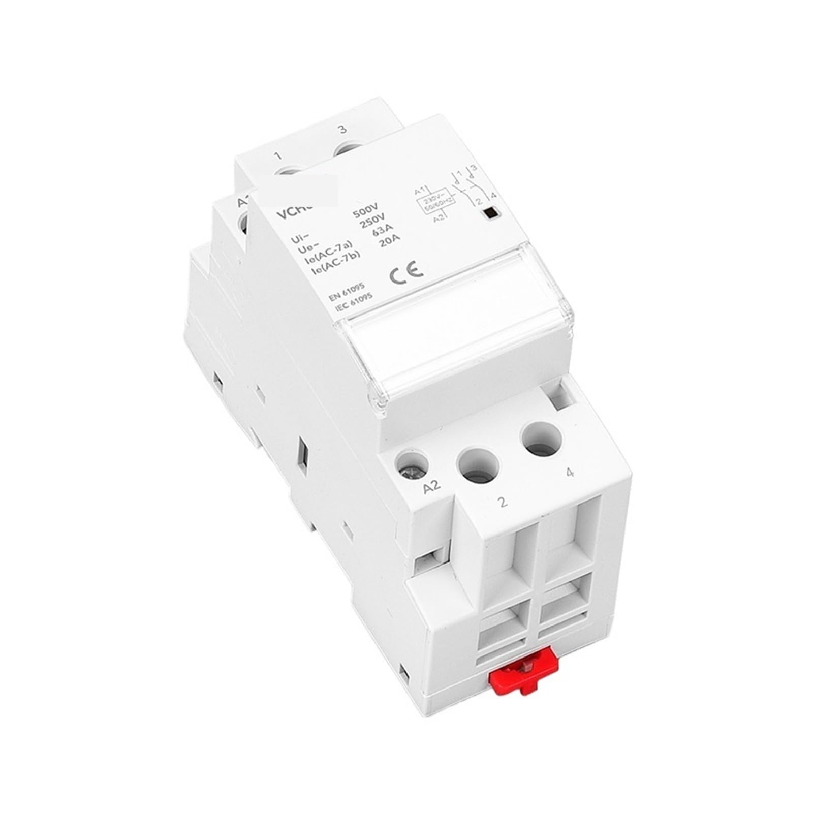 Contacteur de puissance rail DIN 220V 63A 2P pour circuit de chauffage