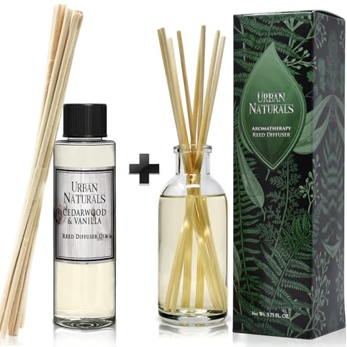 Ambientador difusor de varillas Cedarwood & Vanilla 4 oz miniatura 1