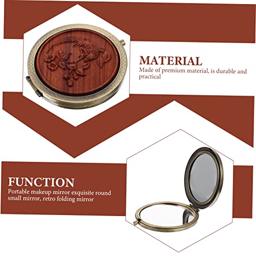 Miroir compact double face avec loupe intégrée et structure métal - 7