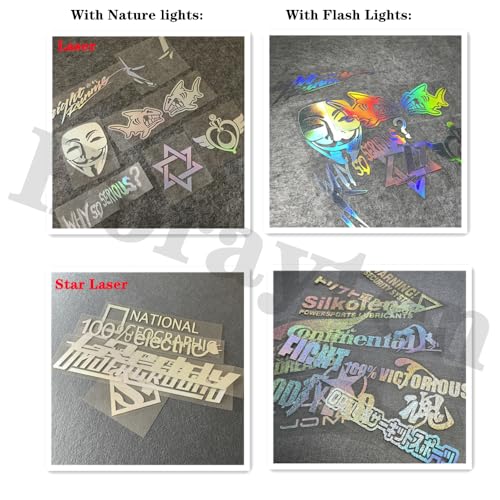 Image of Car Stickers for Night Runner Low Standards 95# Turbo Decal Auto Rear Windshield Window Tape 1 Set (Star Laser)