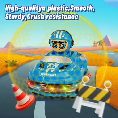 Image of Ascetic 2 Pack Remote Control Bumper Car Toys Set forToddlers&Kids, Mini RC Ejection Battle Race Cars with LED Lights, Music & Spray, Ideal Christmas Birthday Gift for Age 3+ Kids Unisex((2)