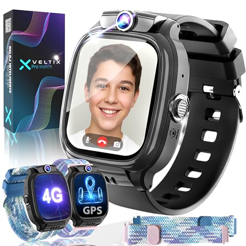 VELTIX®️ Nuevo Reloj Inteligente Niño X Pro 4G + 2 Correas Gratis | Smartwatch...