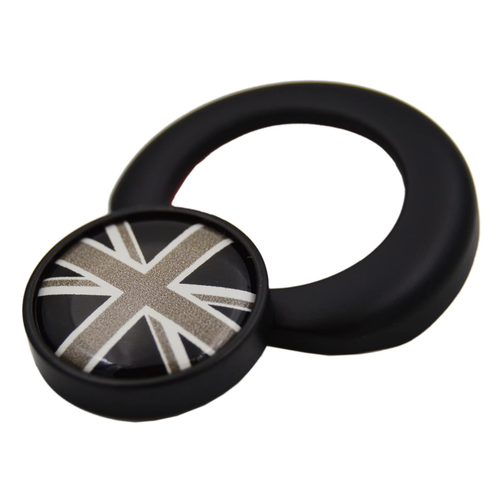 Black Union Jack Engine Start Push Button Cap Cover compatible with 2nd Gen MINI Cooper 2007-2016 R50 R52 R53 R55 R56 R57 R58 R59 R60 R61