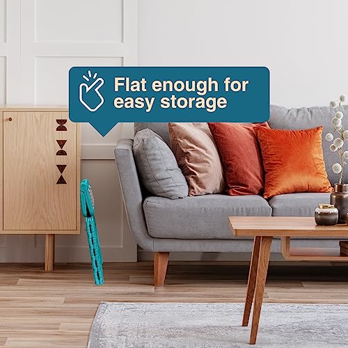 Image of Flottian 11 inch Folding Step Stool for Adults and Kids Holds Up to 300 lbs,Non-Slip Folding Stools with Portable Handle, Compact Plastic Foldable Step Stool for Bathroom,Bedroom, Kitchen Ocean Blue,1PC