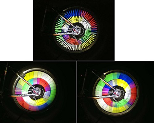Winterworm Lot de 2 Bike Spoke Réflecteur, réfléchissant Warning Tube Clip, facile à installer, pour tous les Standard Spoked Roues Vélo Cycle de fauteuil roulant de vélo (24 pcs)