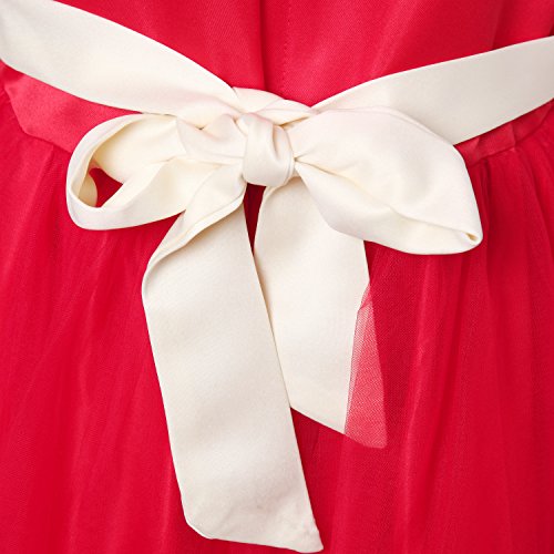 Richie House Little Christmas Party Princess Dress Rh2267-A-6 Red #TOP6