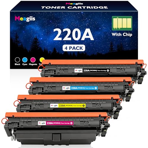 Toner HP 220A pack de 4 cartouches prêtes à l'emploi avec puces pour éliminer les erreurs de niveau