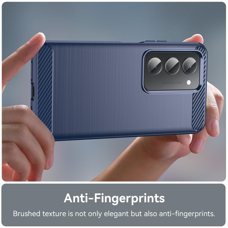 Image of Hybrid Carbon Fiber Back Case for Redmi 15C 5G (Blue)