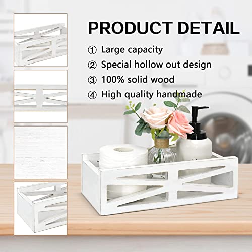 Luneodoki Bathroom Decor Box Toilet Tank Basket, Farmhouse Bathroom Decor Box, Toilet Paper Basket, Wood Decor Box Paper Storage Basket, Farmhouse Rustic Home Decor Box For Countertop, Bedroom Dresser #TOP5