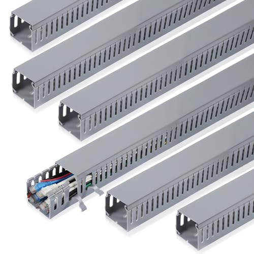 6 Pcs Open Slot Wiring Raceway Cable Duct to Hide Cables Wires