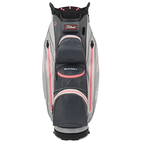Titleist Cart 14 StaDry Golftasche, Grau-Pink - 3